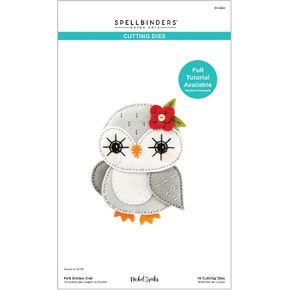 Spellbinders Felt Snowy Owl Etched Dies, one, Metal