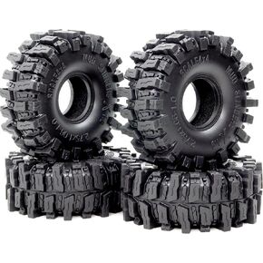 إطارات Hobbysoul 1.0 زاحف 70 مم بطول 1.0 '' Mud Slingers x Super Super Soft Sticky For RC 1/24 SCX24 1/18 TRX4M ترقيات