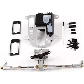 Alloy CNC Symmetrical Steering with Equipment Warehouse Kit for 1/5 HPI ROFUN BAHA KM ROVAN Baja 5B 5T 5SC Rc Car Parts (Silver)