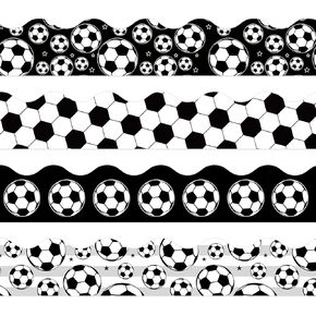 Whaline 70 Ft Baseball Bulletin Board Borders Red Blue Sport Ball Self-Adhesive Border Trim Scalloped & Straight Border Sticker Decals for Home Classroom Party Wall Decoration, 60 Pcs