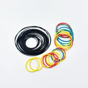 100PCS Pulley Belts Engine Drive Belt Rubber Transmission Belt for RC Car Robot DIY Model Toy Accessories (100PCS Mix Color)