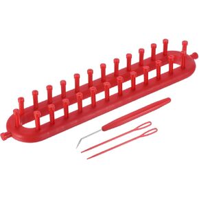PATIKIL 62 Hooks 58cm Knitting Loom Machines Kit, Plastic Darning Weave Tool with Accessories for Scarf Sweater Shawl Blankets Mending Weaving Stitching, Blue