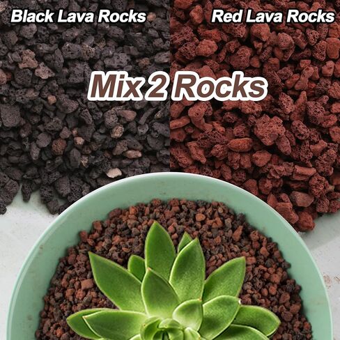 3lb Mix Lava Rocks for Plants-Horticultural Volcanic Rock Gravel for Landscaping Plants Drainage, Succulents, Bonsai, Vase Fillers, Terrarium Plants, Top Dressing in Saudi Arabia