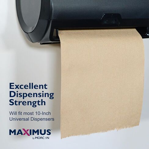 مناشف ورقية Maximus X1017 Premium TAD مقاس 10 بوصات ذات امتصاص فائق، لفافات مناشف ورقية تجارية عالية السعة مناسبة للمكاتب والمطاعم ومرافق الرعاية الصحية، 6 لفات لكل علبة in Kuwait