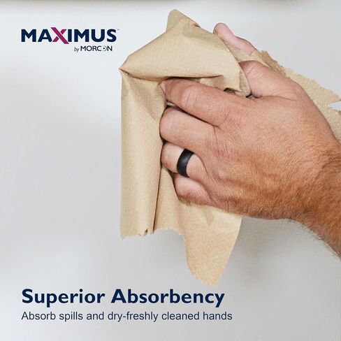 مناشف ورقية Maximus X1017 Premium TAD مقاس 10 بوصات ذات امتصاص فائق، لفافات مناشف ورقية تجارية عالية السعة مناسبة للمكاتب والمطاعم ومرافق الرعاية الصحية، 6 لفات لكل علبة in Kuwait