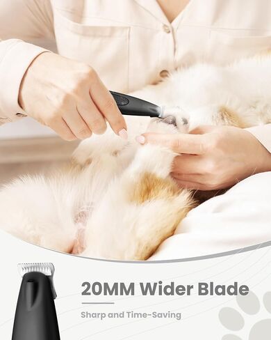 Dog Paw Trimmer with LED Light, Ultra-Low Noise Dog Clippers for Grooming,Cordless Paw Trimmer for Dogs with LED Display,Type-C Rechargeable Dog Hair Clippers for Paws,Ears,Eyes,Face, Rump in Saudi Arabia