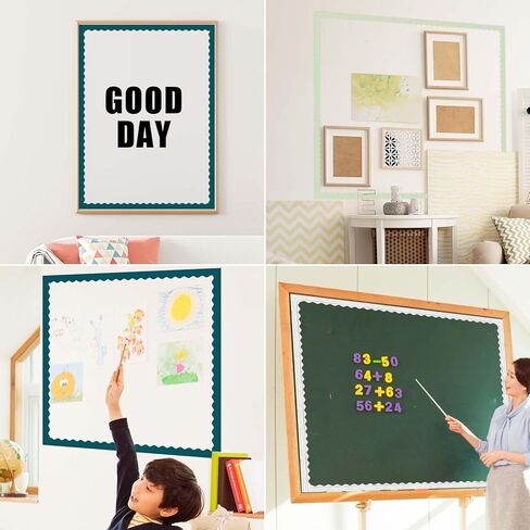 6 Rolls 206.69ft Black History Month Bulletin Board Borders for Bulletin Board, Scalloped Trim Bulletin Board Decorations for Holiday Classroom Office Decor Supplies (Black History Month) in Kuwait