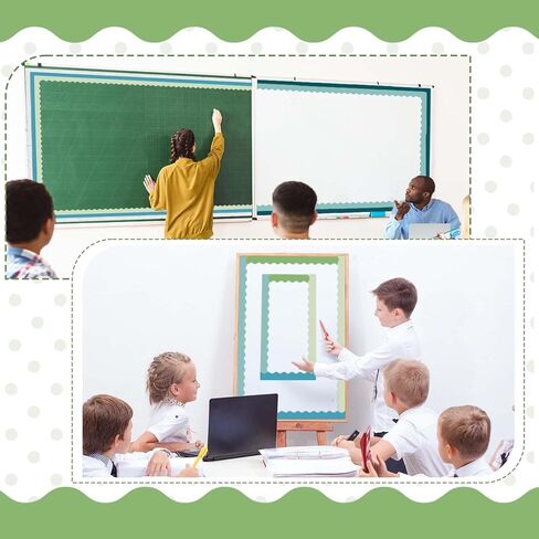 6 Rolls 206.69ft Black History Month Bulletin Board Borders for Bulletin Board, Scalloped Trim Bulletin Board Decorations for Holiday Classroom Office Decor Supplies (Black History Month) in Kuwait