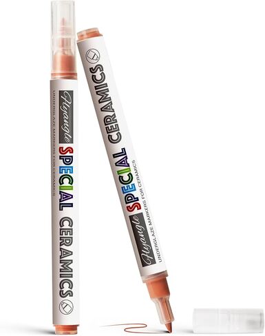 Underglaze Pen for Ceramics –Underglaze Markers for Pottery, Art Glaze Pens for Decorating Pottery Bisque, Permanent Porcelain Colored Pens in Red, Blue, Black – in Saudi Arabia