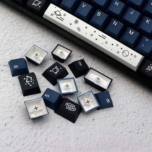 اغطية مفاتيح مخصصة من ستارجازينج، 137 مفتاح XDA للكيبورد الميكانيكية، اغطية مفاتيح مصبوغة بالتسامي، مجموعة اغطية مفاتيح PBT (اغطية مفاتيح فقط) in Kuwait
