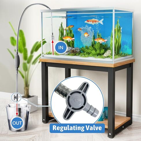PINVNBY Aquarium Vacuum Gravel Cleaner Kit Manually Fish Tank Cleaner with Cleaning Brush & Suction Cup Fish Tank Water Changer Aquarium Siphon Sand Cleaning for Small Fish Tank in Kuwait