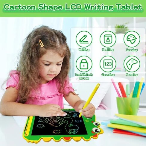 DoodleSaurus Board: 8.5-inch colorful LCD writing tablet for kids, perfect for drawing, doodling, and learning on the go (Green) in Kuwait