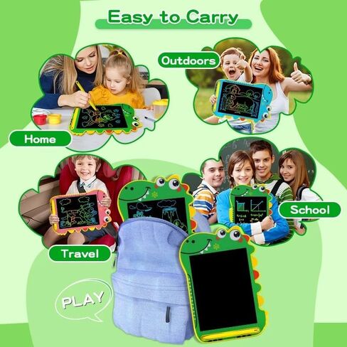 DoodleSaurus Board: 8.5-inch colorful LCD writing tablet for kids, perfect for drawing, doodling, and learning on the go (Green) in Kuwait