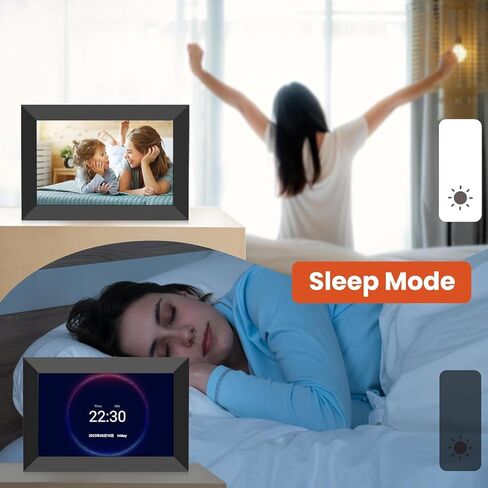 Wi-Fi Digital Picture Frame with Touch Screen, 10.1" Smart Digital Photo Frame with 32G Memory, HD Electric Picture Frame Support Wall Mount, Share Instant Photos from Anywhere, for Christmas in Kuwait