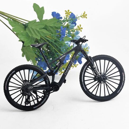 1: 8 Scale Die-Cast Mini DS Dual Slalom Mountain Bike Toy FS Bicycle Model Alloy Mini Cake Topper Topper Desktop Crafts لعشاق الدراجات المتسابقين للدراجات الرياضيين الأطفال (أسود) in Kuwait