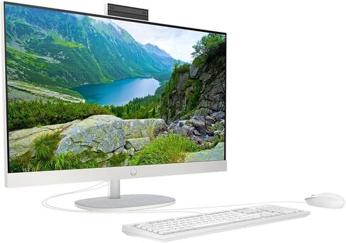 HP Newest 27" All-in-One Desktop Computer, FHD IPS Touchscreen, 12-core Intel Core Ultra 7-155U Processor, 32GB DDR5, 4TB SSD, Wi-Fi 6, HDMI, Wireless KB&Mouse, Windows 11 Pro, WOWPC Bundle in Saudi Arabia