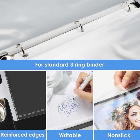 KTRIO 200 Pack Sheet Protectors 8.5 x 11 inch, Clear Page Protector for 3 Ring Binder, Plastic Sleeves for Binders, Top Loading Paper Sheets Document Sleeve Letter Size, Office & Home in Kuwait