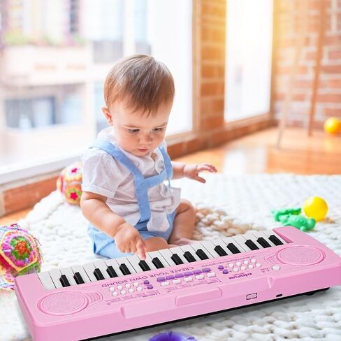 Raimy 37 Keys Keys Piano for Kids ، Portable Keyboard Piano Piano Exhip Learning Electronic Musical Musical Toys Toys for 3 4 5 6 7 8 9 year boys and girls (Pink) in Kuwait