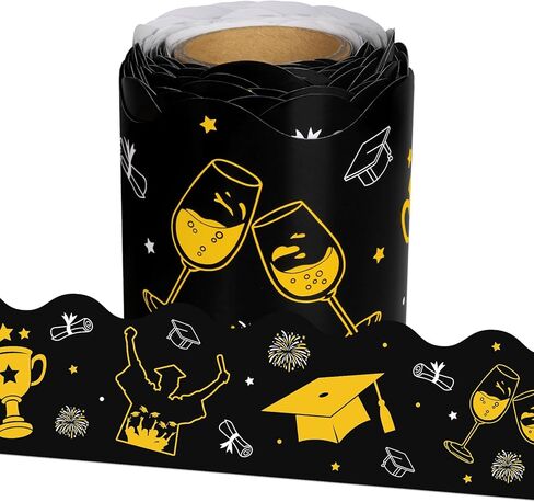 32.8 Feet Patriotic Bulletin Board Borders, 4th of July Red Blue Stars Scalloped Border Patriotic Trim Border Roll for Independence Day Party Classroom Bulletin Boards Chalkboard Wall Decor in Kuwait