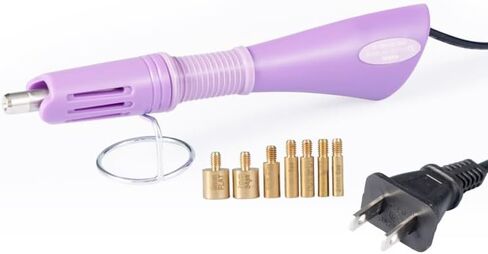 NANPONE Hotfix Applicator, 7 in 1 DIY Hot Fixed Wand Bedazzler Kit, Rhinestones Setter Wand Tool with 7 Different Tip Sizes,Crystal Gem Heat-fix Tool with Support Stand (Pink) in Saudi Arabia