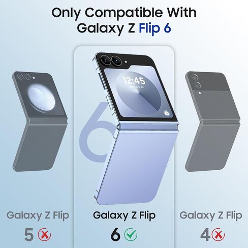 for Samsung Galaxy Z Flip 6 Case with Magnetic Power and Kickstand and Screen Protection, Flip z 6 Slim HD Case Ultra-Thin Anti-Scratch Shockproof Case, Support Wireless Charging, Mint Green in Saudi Arabia