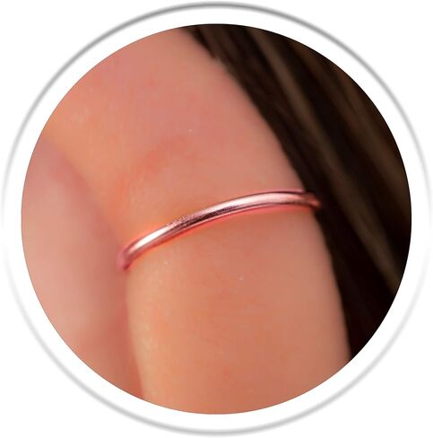 Rose Gold Helix Ring 20 Gauge White Opal - 14K Rose Gold Loving Charilage Hoop Sporting Sporring 8mm in Kuwait