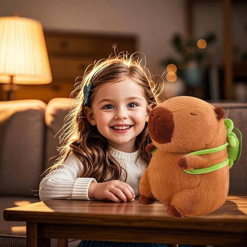 Cute Capybara Plush Kawaii Capybara Stuffed Animal with Turtle Backpack Capybara Plush Toy Capybara Doll Pillow Valentines Birthday Gift for Kids Boys Girls Adult 12 inch in Kuwait