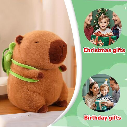Cute Capybara Plush Kawaii Capybara Stuffed Animal with Turtle Backpack Capybara Plush Toy Capybara Doll Pillow Valentines Birthday Gift for Kids Boys Girls Adult 12 inch in Kuwait