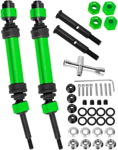 RC RECT DRIVE SHAFT CVD & FRONT AXLES ترقيات جزء من 1/10 SLASH 2WD/SLASH VXL 2WD ، الفولاذ المقاوم للصدأ رقم 45 مع سداسية ، ملونة in Saudi Arabia