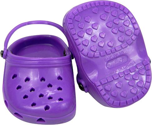 Sophia's 18" Doll Set of Two Comfy Polliwog Garden Clog Shoes in Teal and Purple in Saudi Arabia