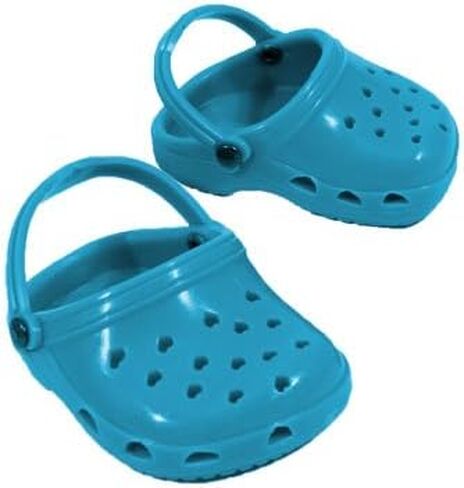 Sophia's 18" Doll Set of Two Comfy Polliwog Garden Clog Shoes in Teal and Purple in Saudi Arabia