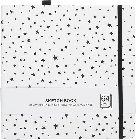 PATIKIL 5.1x5.1 Watercolor Sketchbook, 64 Sheet 165GSM/112lb Watercolor Paper Sketchbooks Acid Free Watercolor Journal Hardcover Artists Paper Pads with Pen Holder, Red in Saudi Arabia