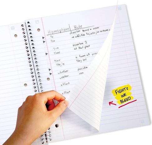 Five Star Spiral Notebooks + Study App, 2 Pack, 1 Subject, Wide Ruled Paper, 10-1/2" x 8", Brushy Move (930060FA-RSP) in Saudi Arabia