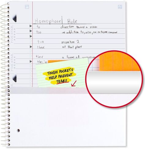 Five Star Spiral Notebooks + Study App, 2 Pack, 1 Subject, Wide Ruled Paper, 10-1/2" x 8", Brushy Move (930060FA-RSP) in Saudi Arabia