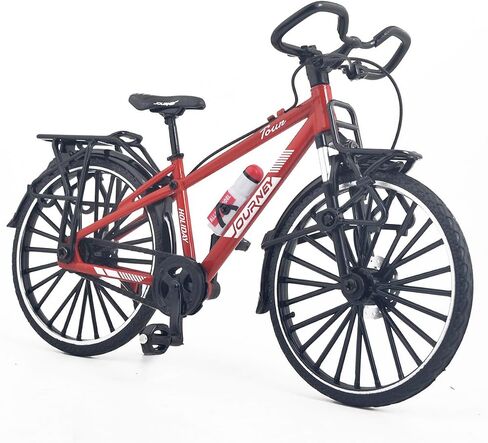 1:10 Scale Alloy Mini Touring Bicycle Toy Model Bike Cake Topper Desktop Decoration Crafts for Cycling Lovers Bike Racers Athletes Children Boys and Girls (Red) in Saudi Arabia