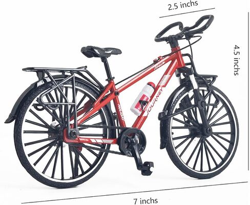 1:10 Scale Alloy Mini Touring Bicycle Toy Model Bike Cake Topper Desktop Decoration Crafts for Cycling Lovers Bike Racers Athletes Children Boys and Girls (Red) in Saudi Arabia