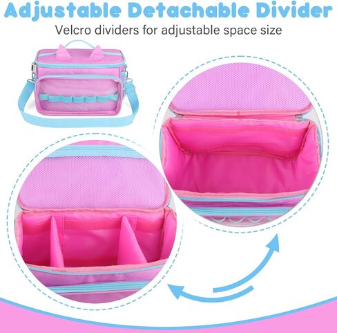 Sun3drucker Carrying Case for Toniebox Starter Set and Tonie Figures, Carrying Travel Bag for Toniebox 2 Accessories,Headphones and Charging Station, Portable Storage Bag (Blue) in Saudi Arabia