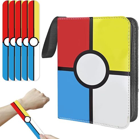 Collectible Trading Card Albums,4 Pocket Card Binder, 400 Double Sided Pocket PU Premium Zip Trading Collection Binderwith 50 Removable Sleeves for TCG, Sports Card. (pinkcolor) in Saudi Arabia