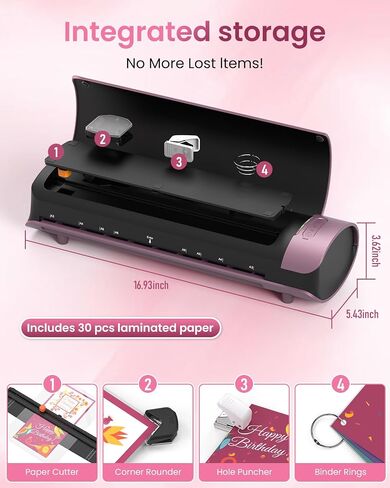Laminator Machine 13 Inch Cold Thermal laminate machine for A3/A4/A5/A6, 60s Warm-up Lamination Machine 11x17 with 30 Laminating Sheets, 9 in 1 Personal Laminating machine for Home Office School in Kuwait