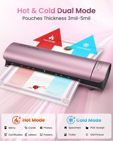 Laminator Machine 13 Inch Cold Thermal laminate machine for A3/A4/A5/A6, 60s Warm-up Lamination Machine 11x17 with 30 Laminating Sheets, 9 in 1 Personal Laminating machine for Home Office School in Kuwait