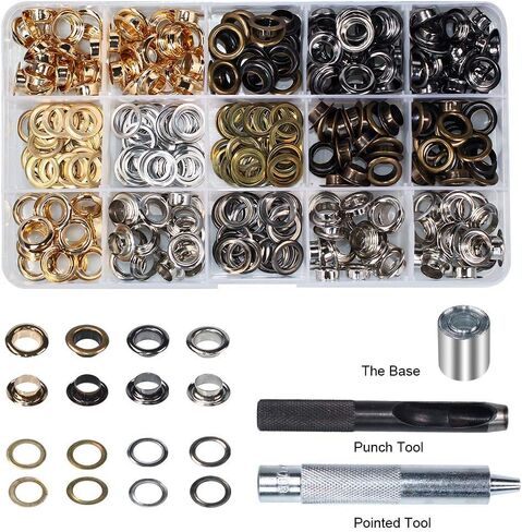 120 مجموعات - ثقيلة نحاسية من النحاس 10 مم 3/8 "للقطر الداخلي 800# مع أداة إعداد لمشاريع DIY Cartain Curtain (3/8" ، مختلطة) in Kuwait