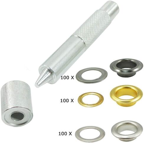 120 مجموعات - ثقيلة نحاسية من النحاس 10 مم 3/8 "للقطر الداخلي 800# مع أداة إعداد لمشاريع DIY Cartain Curtain (3/8" ، مختلطة) in Kuwait