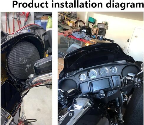 Batwing Fairings 5.25" Black Mesh Speaker Grills Cover for Harley Touring Electra Glide Street Glide Tri Glide Ultra Limited 1996-2013 in Saudi Arabia