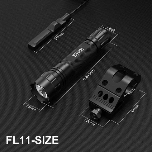 Feyachi Tactical Flashlight LED Light 1200 Lumen with Picatinny/M Lock Rail Mount and Pressure Switch Included in Saudi Arabia