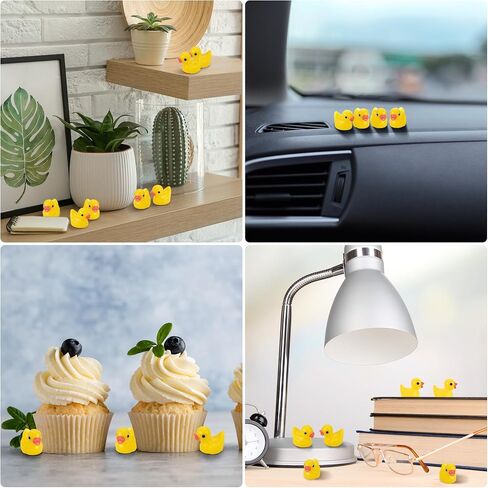 240 Pcs Mini Resin Ducks, 12 Colors Tiny Duck Figurines Bulk, Mini Ducks for Miniature Characters Fairy Micro Landscape Aquarium Dollhouse and DIY Decorative Accessories in Saudi Arabia