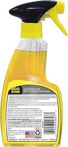 Goo Gone Automotive Adhesive, Goo & Grime Remover for Bumper Stickers, Decals, Tree Sap, Brake Dust, Bird Droppings - 24 oz + MicroFiber Buffing Towel in Saudi Arabia