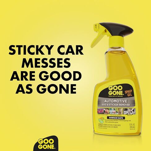 Goo Gone Automotive Adhesive, Goo & Grime Remover for Bumper Stickers, Decals, Tree Sap, Brake Dust, Bird Droppings - 24 oz + MicroFiber Buffing Towel in Saudi Arabia