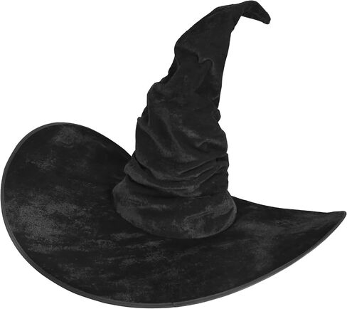 MCJC Witch Hat For Adult,Ruched Wide Brim,Halloween Masquerade Party Costume Accessory in Saudi Arabia