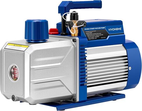 VIVOHOME 1.5 HP 14.4 CFM 2 Stage HVAC Vacuum Pump for R134a R12 R22 R502 R410a Systems, Auto AC Vacuum Pump for Automotive Air Conditioner Refrigeration Maintenance with 2 Oil Bottles in Saudi Arabia