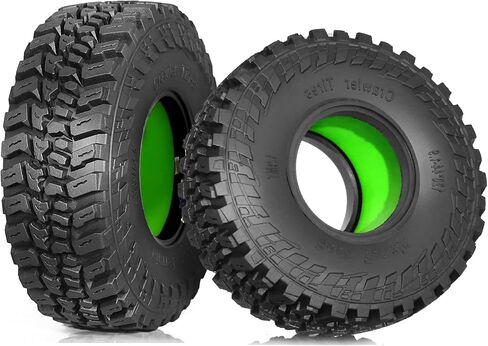 120mm 1.9" RC Crawler Tires 1/10 Fits most 1/10 RC Crawler cars such as SCX10 III TRX4 90046 R197 (Silicone Sponge pink) in Saudi Arabia